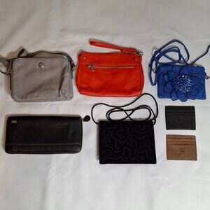 Group of 7 Bags & Wallets Nine West, Liz Claiborne, Danier, &Unbranded, Assorted